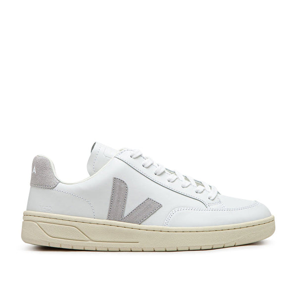 V-12 Leather (White/Grey)